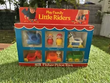 New ListingNEW IN BOX Vintage Fisher Price Little People PLAY FAMILY LITTLE RIDERS SET 1976