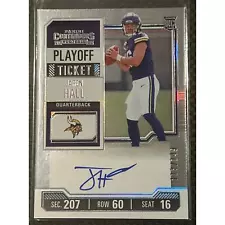 2023 Panini Contenders Jaren Hall Silver Playoff Ticket Auto /149 Vikings RC