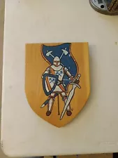 Wooden Shield Handpainted Renaissance Fair Medieval Festival Kids Size 9"x12"