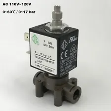 ODE AC 110V 120V 3-Way Micro Electric Solenoid Valve Coffee Machine Water Valve