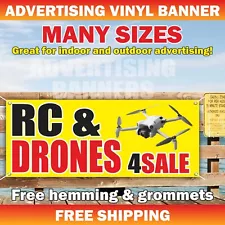 RC & DRONES FOR SALE Advertising Banner Vinyl Sign Service Repair Mechanic