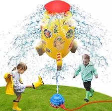 Water Rocket Sprinkler Toy Launcher - Outdoor Splash Sprinklers for Kids, Summer