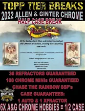 SEATTLE MARINERS 2022 ALLEN & GINTER CHROME 6X HOBBY BOX 1/2 CASE BREAK 2834