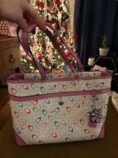Coach Leather Large Diaper Bag with Multi-Color Jacquard Print- Very Nice