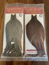 Whiting Silver Grade Rooster Capes Grizzly & Brown Adams Set