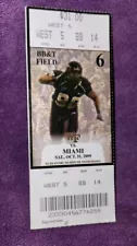 2009 MIAMI HURRICANES vs WAKE FOREST football game stub 10/31/09 5/BB/14