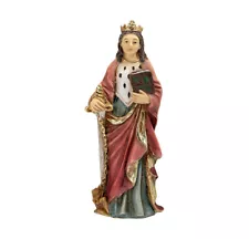 Statue St Dymphna Catholic Figurine 4 Inch Patron Saint w Holy Card