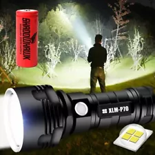 Tactical LED Flashlight Outdoor Zoomable Water Resistant Survival Light Military