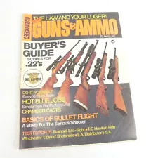 VINTAGE MARCH 1972 GUNS AND AMMO MAGAZINE BUYERS GUIDE FOR 22 SCOPES