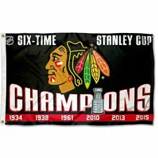 CHICAGO BLACKHAWKS 3'X5' FLAG/BANNER **100% FULL COLOR ON BOTH SIDES OF FLAG**