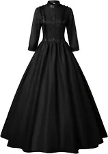 Re-Lady Gothic Victorian Dresses for Women Civil War Costumes Queen Ball Gown Ma