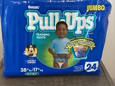 V. RARE Vtg 2002 Huggies Pull Ups BOYS Diapers 4T-5T Disney 38+ lb JUMBO 24 Pk