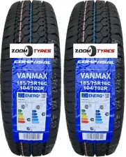 2 x 185 75R16c COMPASAL VANMAX 8PR 104/102R 1857516 185/75r16c TRANSIT VAN TYRE