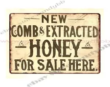 contemporary home kitchen art Honey For Sale metal tin sign