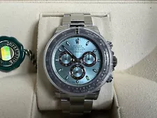 NEW UNWORN Stickered Rolex Daytona Ice Blue Watch with Box and Papers 40mm