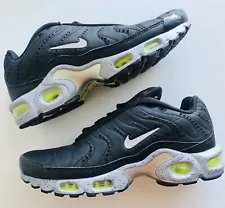 Nike Air Max Plus PRM TN Premium Tuned Black Volt Silver 815994-003 Mens 5 EUC