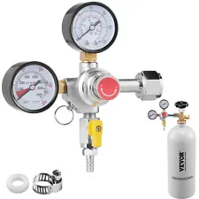 VEVOR 5 Lbs CO2 Tank Aluminum CO2 Regulator Gauge with Check Valve CGA320