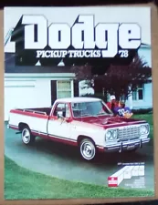 1978 Dodge Pickup Trucks D 100 150 200 300 Sales Brochure Original