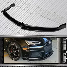 For 2017-2019 Audi A4 S4 S-Line Painted Black Front Bumper Splitter Spoiler Lip (For: 2017 Audi S4)