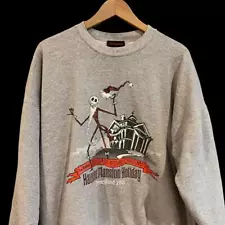 VTG Disney Haunted Mansion Nightmare Before Christmas Movie Sweat Shirt XL