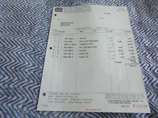 1966 SHELBY INVOICE TO SEXTON FORD SALES MOLINE ILL FOR SEVERAL SHELBY PARTS