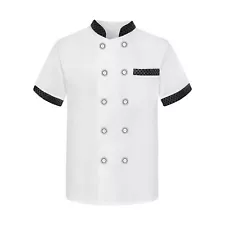 Chef Chef Professional Double-breasted Chef Uniform for Summer Breathable