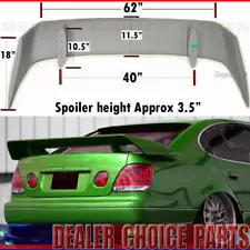 Universal 65" JDM 326 Power Style Rear Trunk Spoiler Wing Fin UNPAINTED