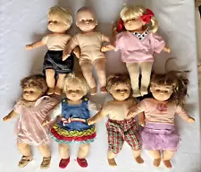 Lot Of 7 American Girl Bitty Baby Dolls , As Is, or for parts or repair.