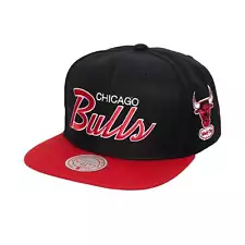 MENS MITCHELL & NESS NBA TEAM SCRIPT 2.0 SNAPBACK HWC BULLS - BLACK