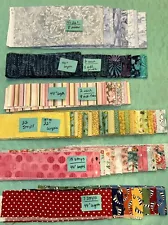 80 Assorted Jelly Roll & Flat Quarter Precut Fabric Strips 2.5” Mixed Lot