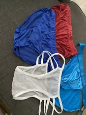 Lot Of 5 Unisex Satin Men Swim Briefs / Women’s Bikini XL