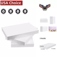 New ListingVersatile 3-Pack Polystyrene Foam Blocks for Sculpting and Decor, 17x11x2 in