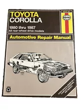 Toyota Corolla RWD 1980-1987 Shop Service Repair Manual Wiring Diagrams Engine (For: Corolla FX16)