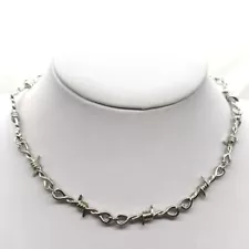 Iron Thorns Choker: Hip Hop Barbed Wire Necklace for Trendy Men and Women