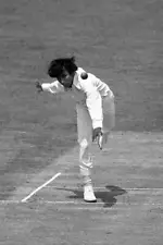 Anura Ranasinghe in action bowling for Sri Lanka 1975 Old Cricket Photo 1