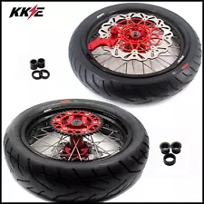 KKE 3.5/4.25*17In For Honda XR650L 1993-2024 Supermoto Wheels Rims CST Tires Kit