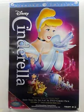 Cinderella First time on Bou-Ray Dvd Combo Pack Movie Poster 1 Sheet 27 x 40