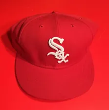 CHICAGO WHITE SOX New Era MLB Baseball Hat Cap Retro Vintage Logo Red NWT 7 3/8”