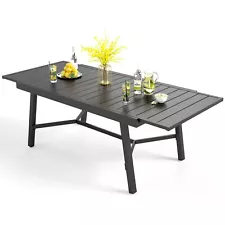 Patio Table Expandable for 6-8 Person Outdoor Dining Table Adjustable