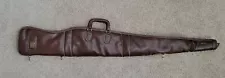 Vintage '70s BROWNING Leather Shotgun Case Fleece Lined ☆ Made in Canada