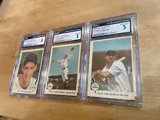 3 Vintage 1959 Fleer Ted Williams Baseball Card Lot Boston Red Sox CGC Graded