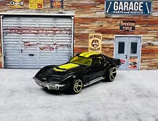 ðºð¸ðºð¸ðºð¸Hotwheels 1969 Corvette 427 C3 Black & Yellow C16ðºð¸ðºð¸ðºð¸