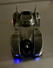 BATMAN batmobile 1989 with lights(9")and Wood Base