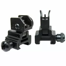 Tactical Aluminum Flip Up Front Rear Sights Set for 20mm Picatinny Rails Flattop