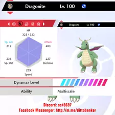 Pokemon Sword/Shield 6IV ✨ Dragonite ULTRA SHINY / Adamant (Digital Item) *NEW*