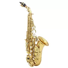 LADE Brass Golden Carve Pattern Bb Bend Althorn Soprano Saxophone Sax Pearl K6R5