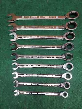 Dewalt 9 Piece SAE Ratcheting Combo Wrench Set 1/4"-11/16"