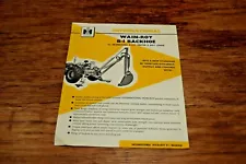 WAIN - ROY B-I Backhoe attachment for B-2275 B40-1 Loader VINTAGE BROCHURE