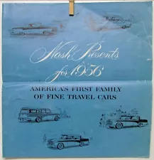 1956 Nash Ambassador Statesman Rambler XL Color Sales Folder Original