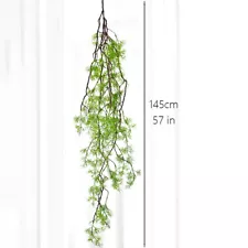 57 inch Artificial Green Twig Vines Faux Water Plants Rattan for Wall Decoration